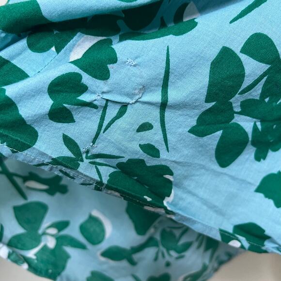 Seraphine Gianna Maternity Dress w Pockets 6 Tiered Blue Green Smocked Midi Tie - Picture 11 of 13